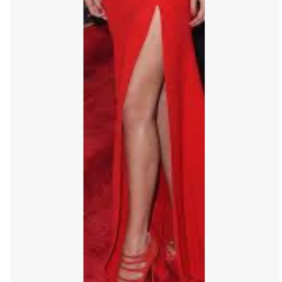 RED DRESS Prom Evening CUSTOM MADE Diane von Furstenberg, as seen on Gigi Hadid - Picture 7 of 15